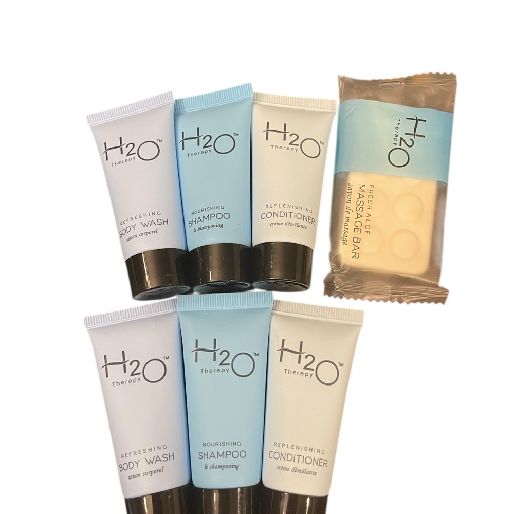 Lot of 7 Travel Size Set H2O THERAPY Organic Aloe Honey‎ Olive Oil PARABEN FREE